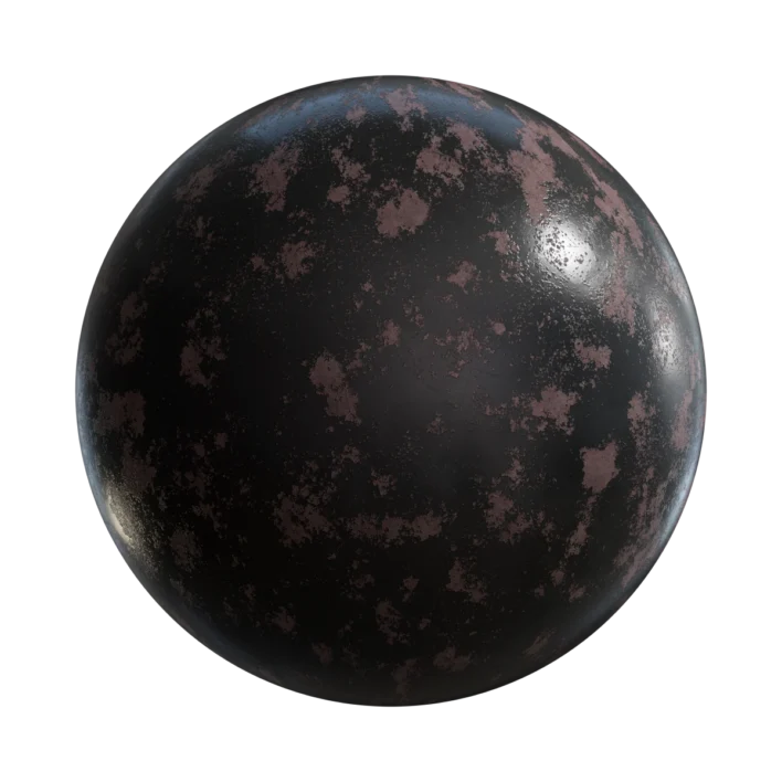 Black Painted Rusty Metal 7541