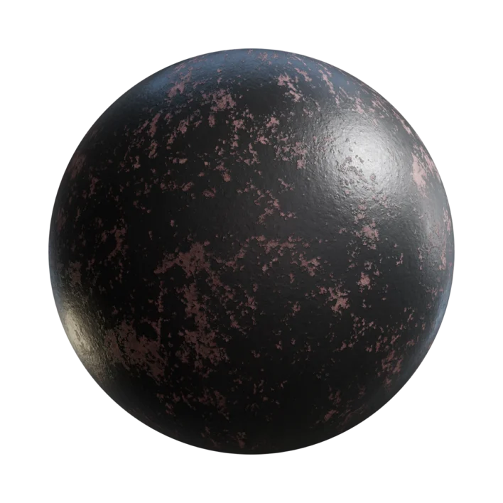 Black Painted Rusty Metal 7554