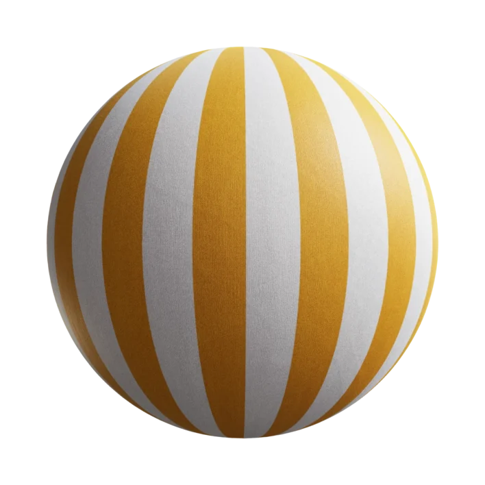 Striped White Orange Fabric 7529