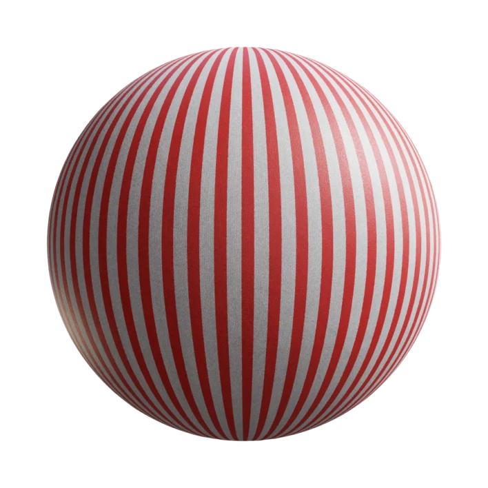 Striped White Red Fabric 7530