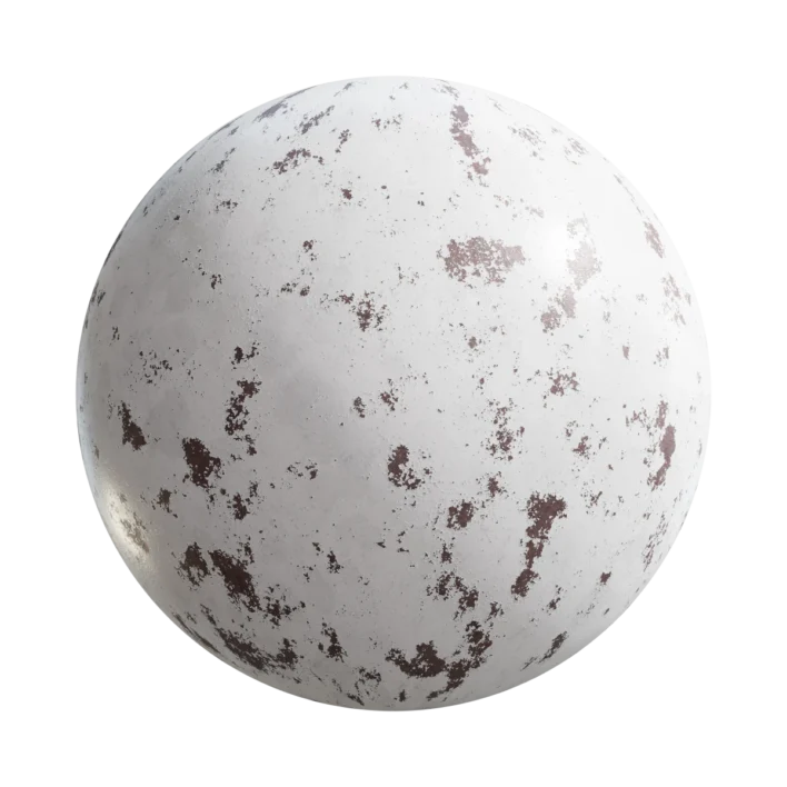 White Painted Rusty Metal 7538