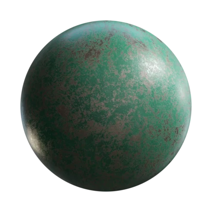 Green Painted Metal 7588