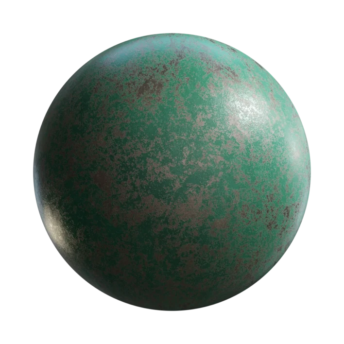 Green Painted Metal 7588