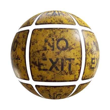 Damaged No Exit Sign 7635