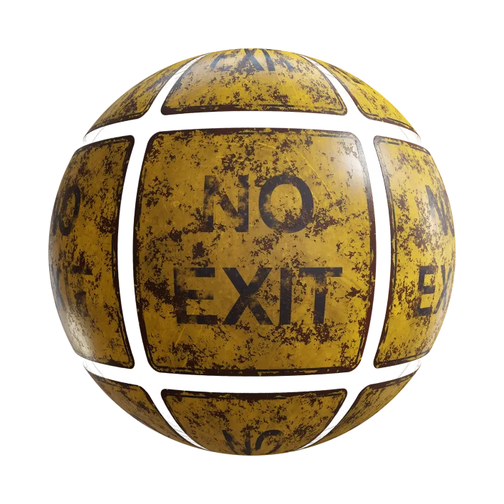 Damaged No Exit Sign 7635