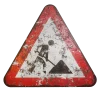Damaged Road Work Sign 7625 - Image 2