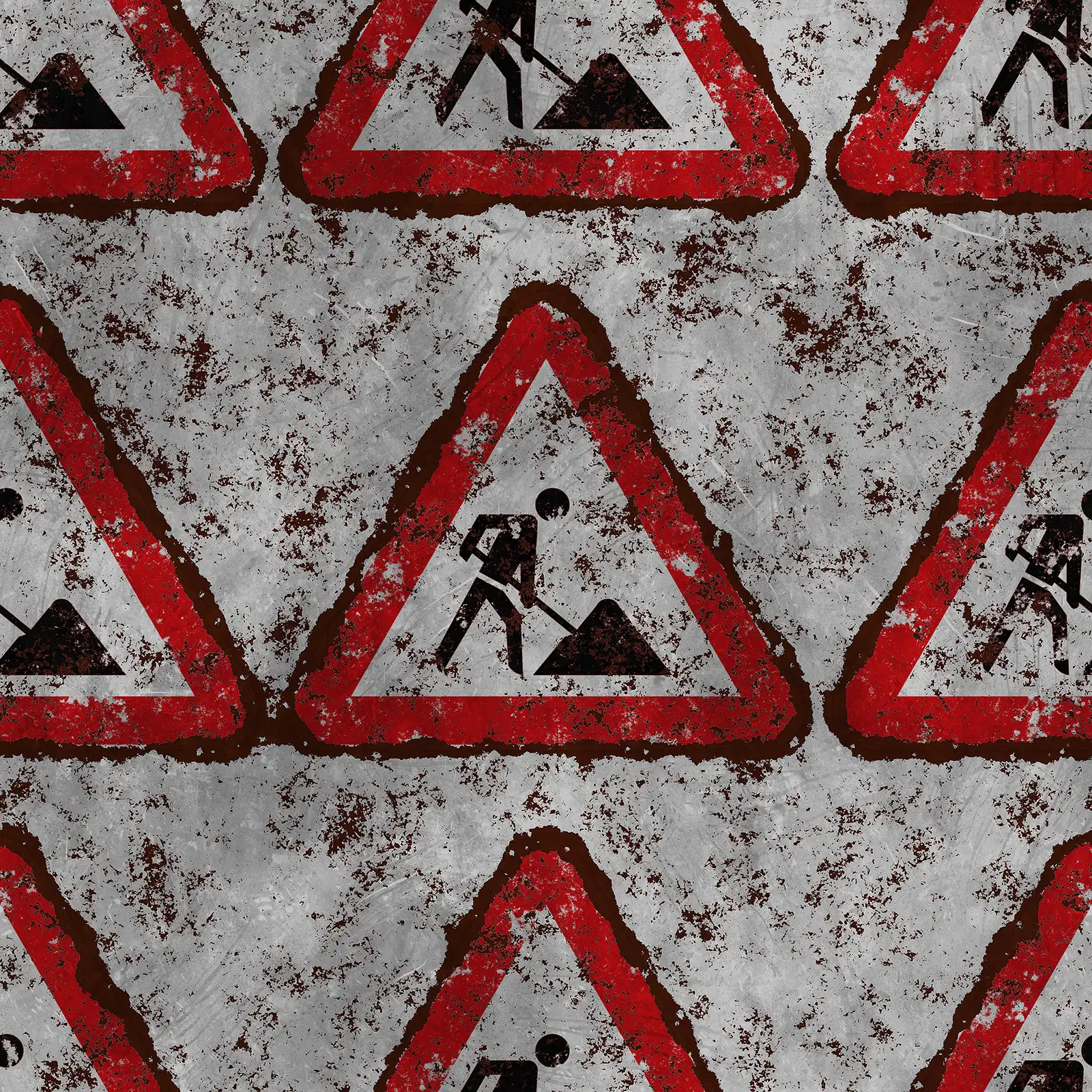 Damaged Road Work Sign 7625 - Image 4