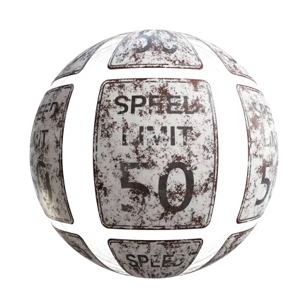 Damaged Speed Limit Sign 7607