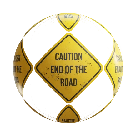 End of the Road Sign 7612