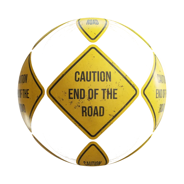End of the Road Sign 7612
