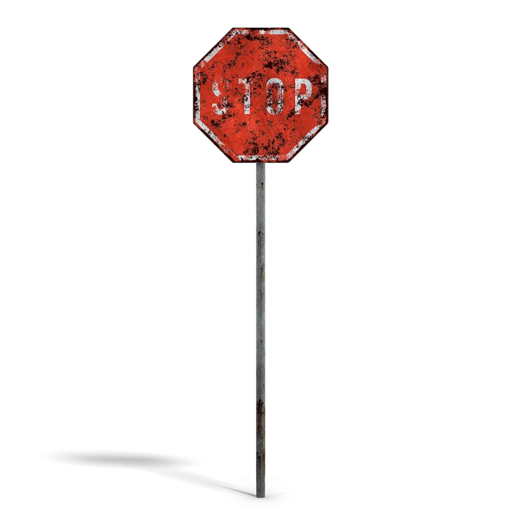 Damaged Stop Sign
