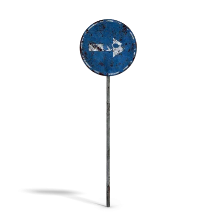 Damaged Arrow Sign
