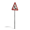 Damaged Road Work Sign - Image 2