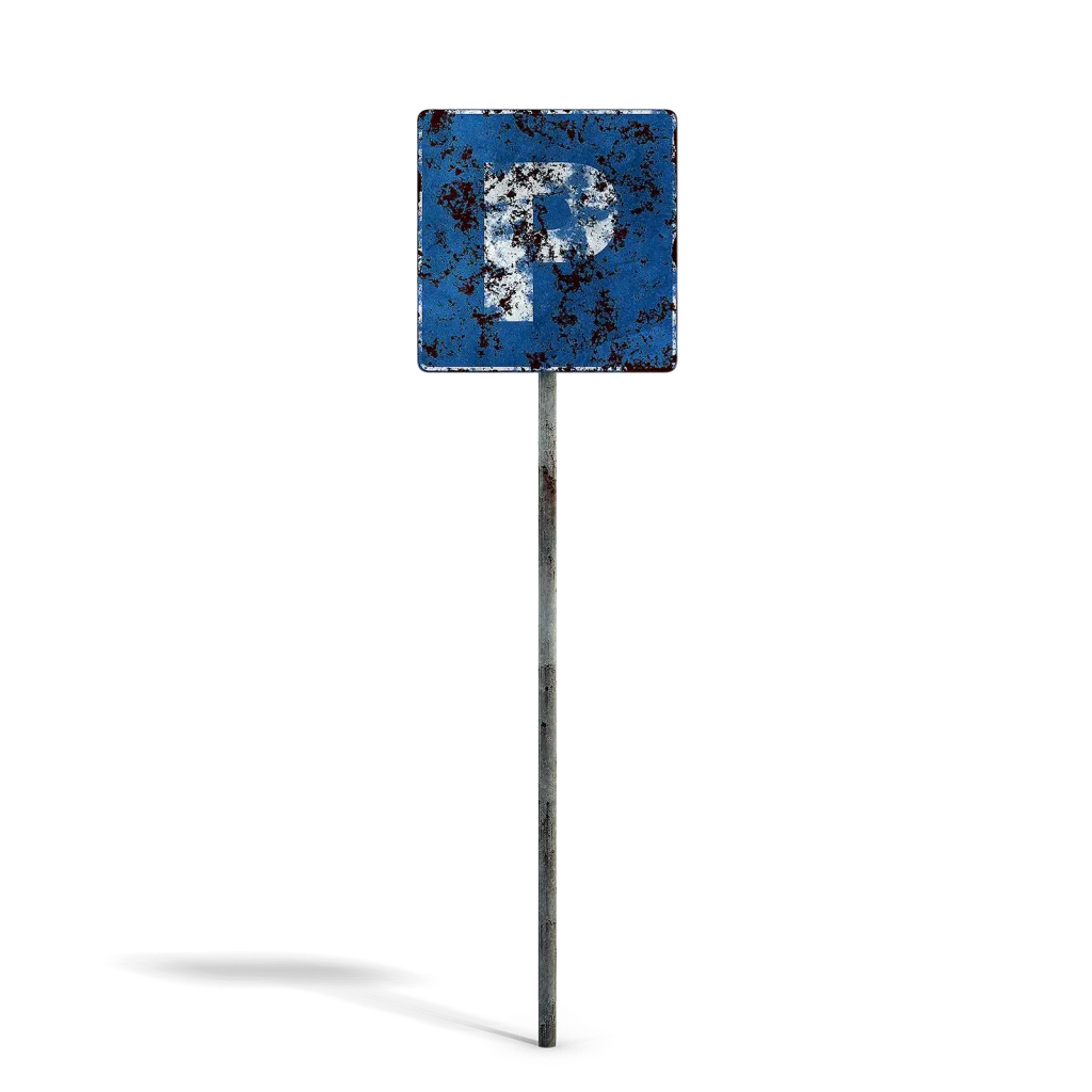 Damaged Parking Sign