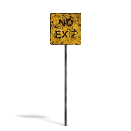 Damaged No Exit Sign