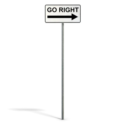 Go Right Sign