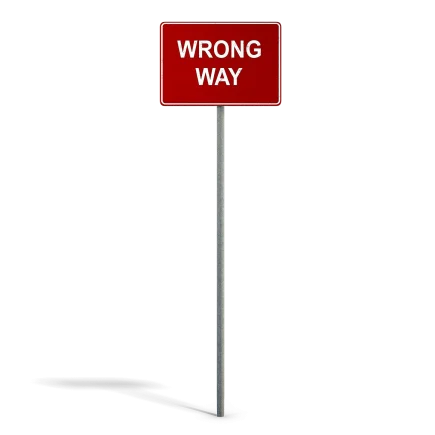 Wrong Way Sign