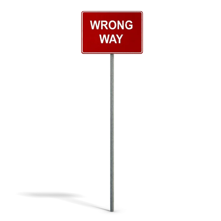 Wrong Way Sign