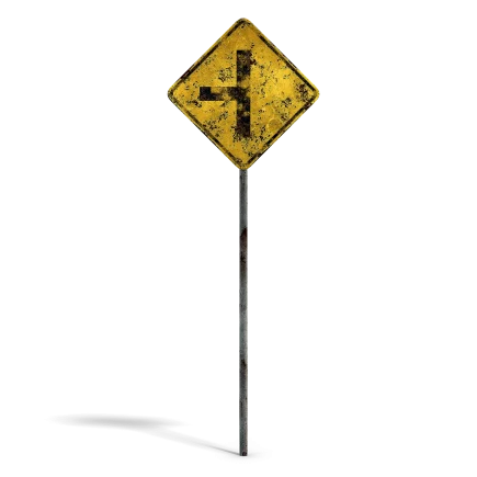 Damaged Crossing Sign