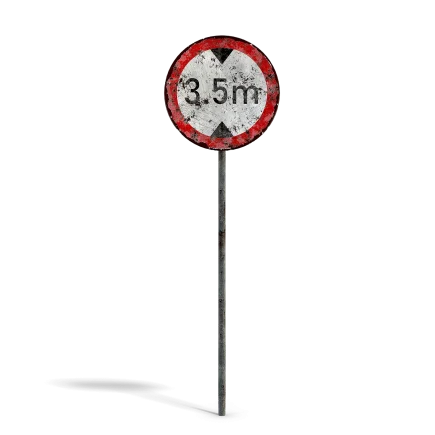 Damaged Max Height Sign