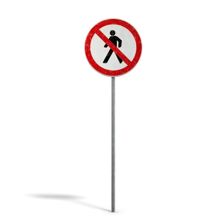No Walking Sign