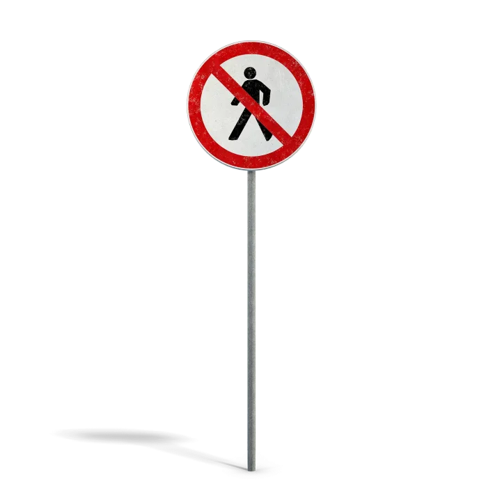 No Walking Sign