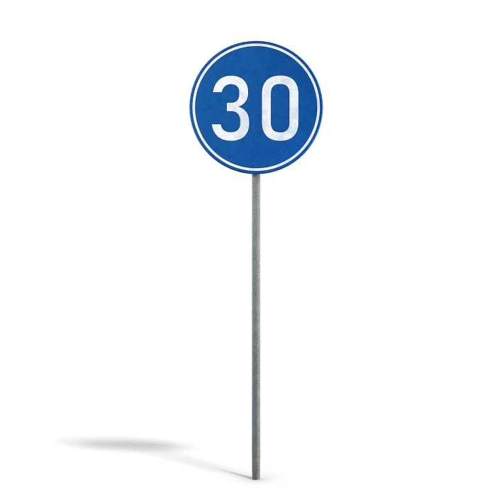 Minimum Speed Sign