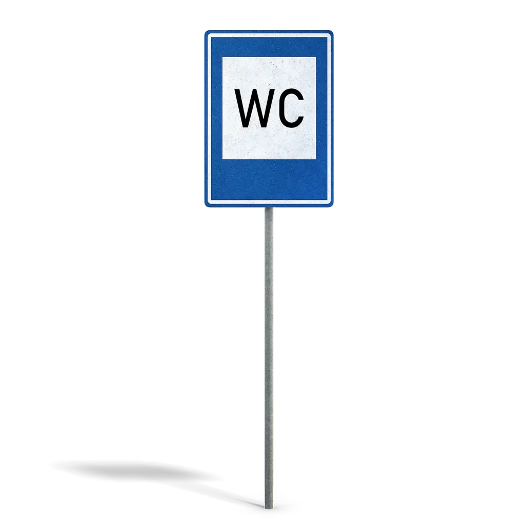 Toilet Info Sign