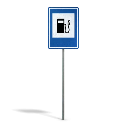 Gas Station Info Sign