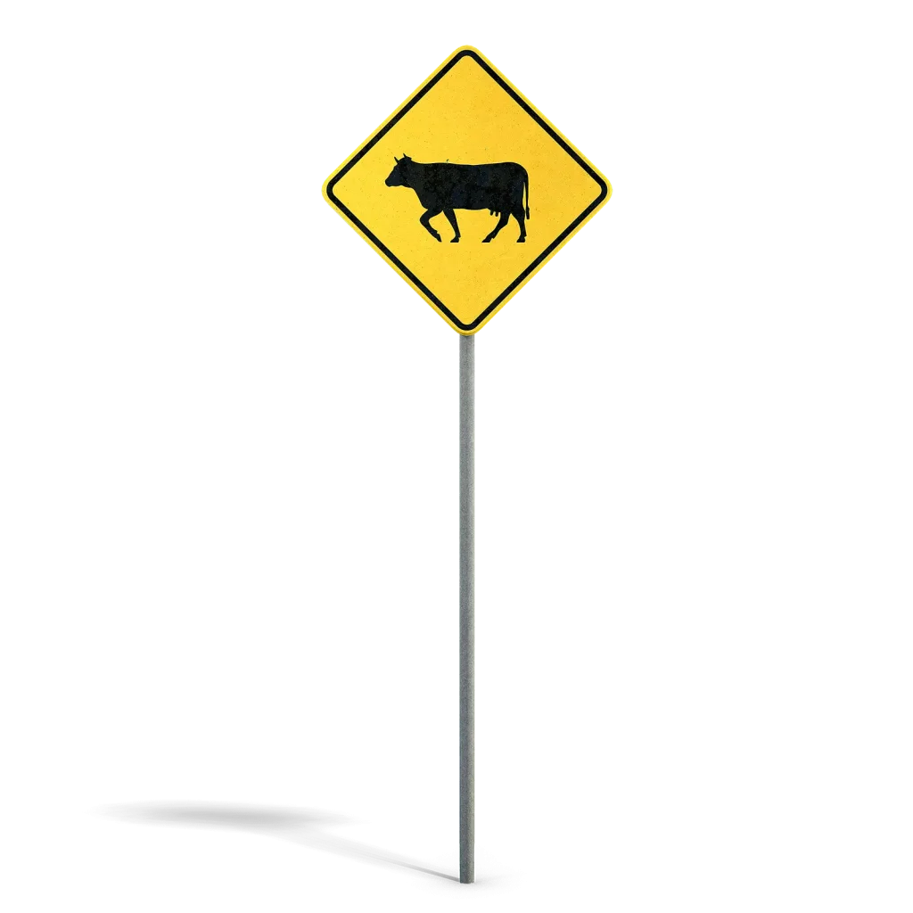 Cattle Warning Sign