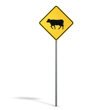 Cattle Warning Sign