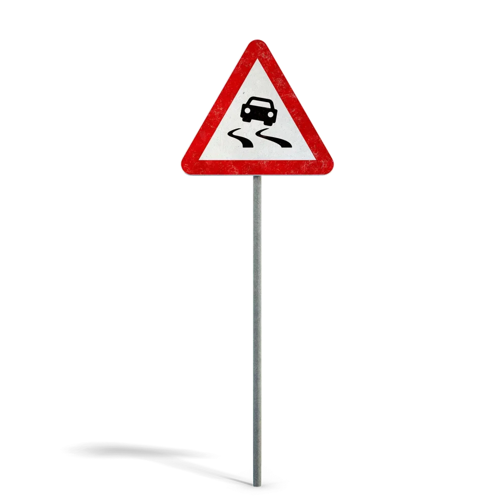 Slippery Road Sign