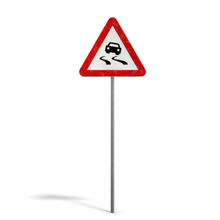 Slippery Road Sign