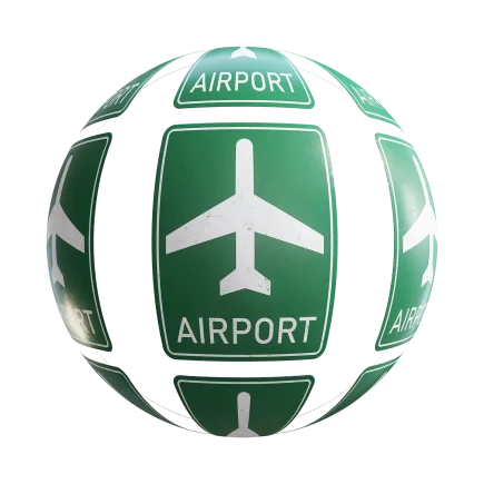 Airport Sign 7648
