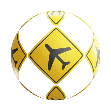 Airport Warning Sign 7698