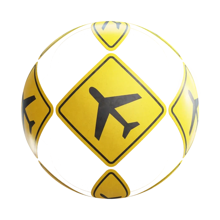Airport Warning Sign 7698