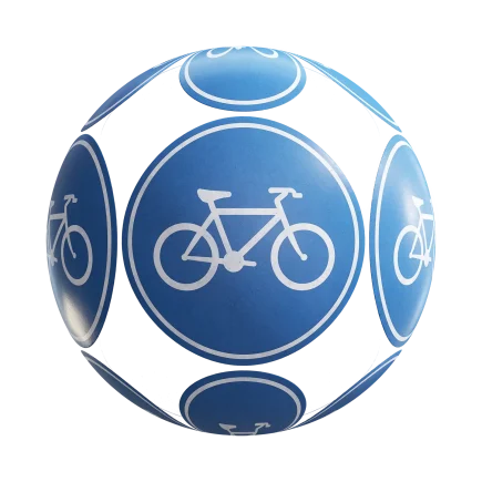 Bike Road Sign 7684