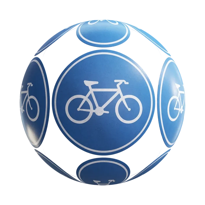 Bike Road Sign 7684
