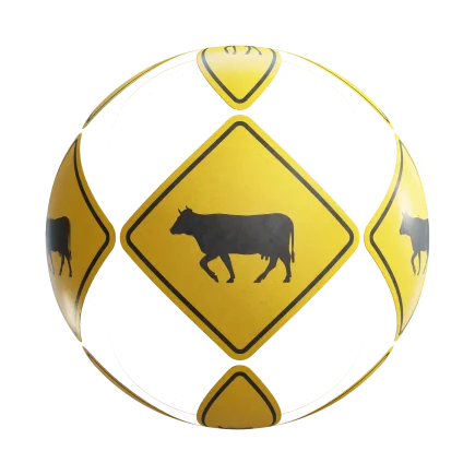 Cattle Warning Sign 7694