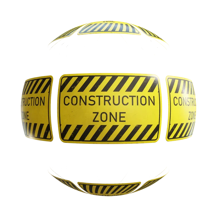 Construction Zone Sign 7646