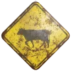 Damaged Cattle Warning Sign 7695 - Image 2