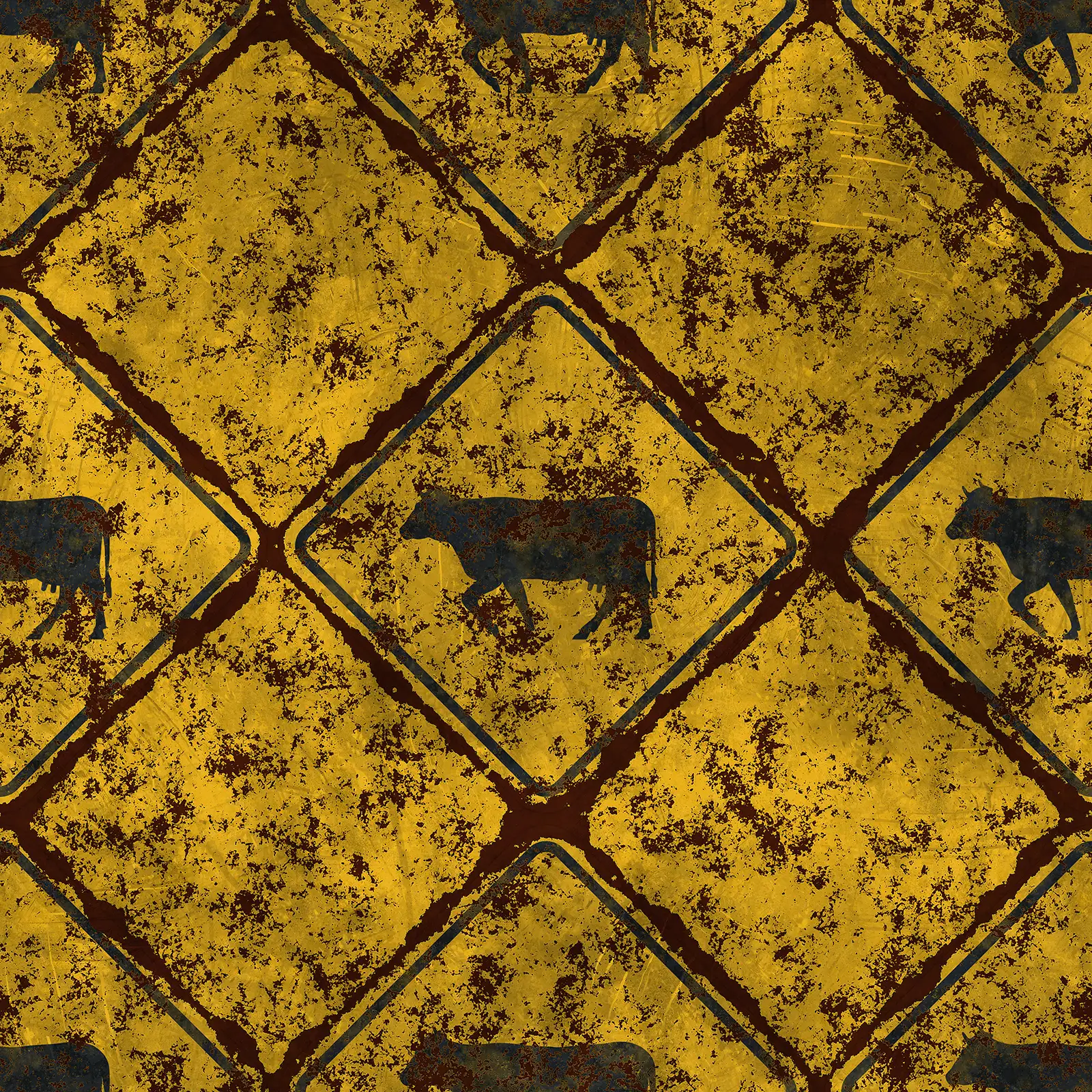 Damaged Cattle Warning Sign 7695 - Image 4