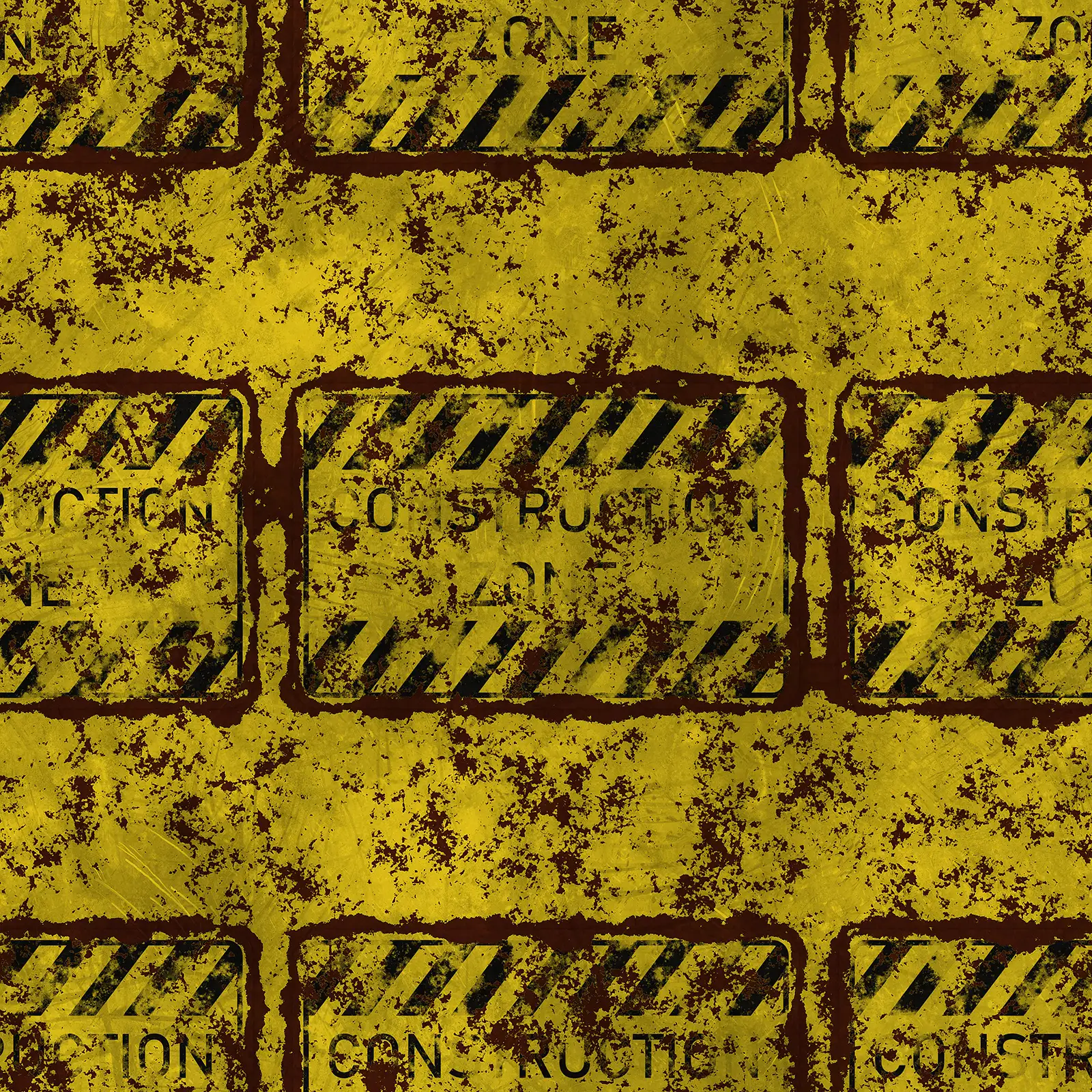 Damaged Construction Zone Sign 7647 - Image 4