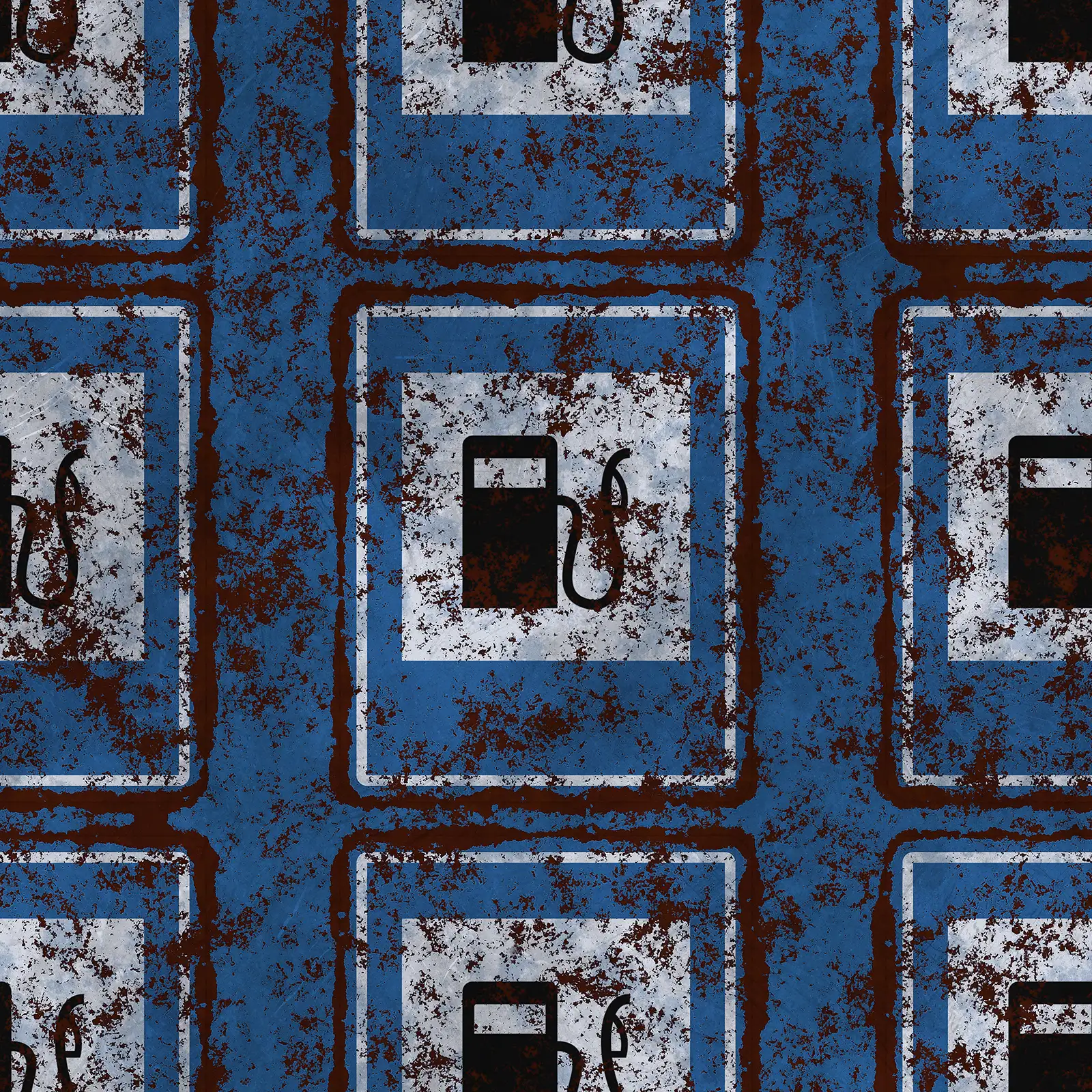 Damaged Gas Station Info Sign 7693 - Image 4