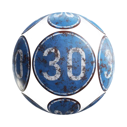 Damaged Minimum Speed Sign 7683