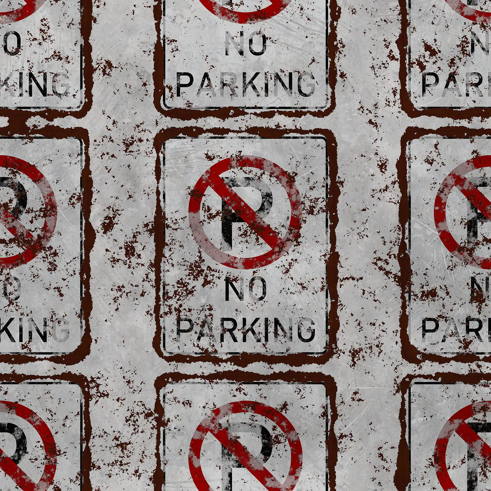 Damaged No Parking Sign 7651 - Image 4