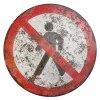 Damaged No Walking Sign 7681 - Image 2