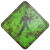 Damaged Pedestrian Sign 7667 - Image 2