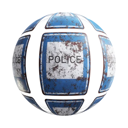 Damaged Police Info Sign 7689