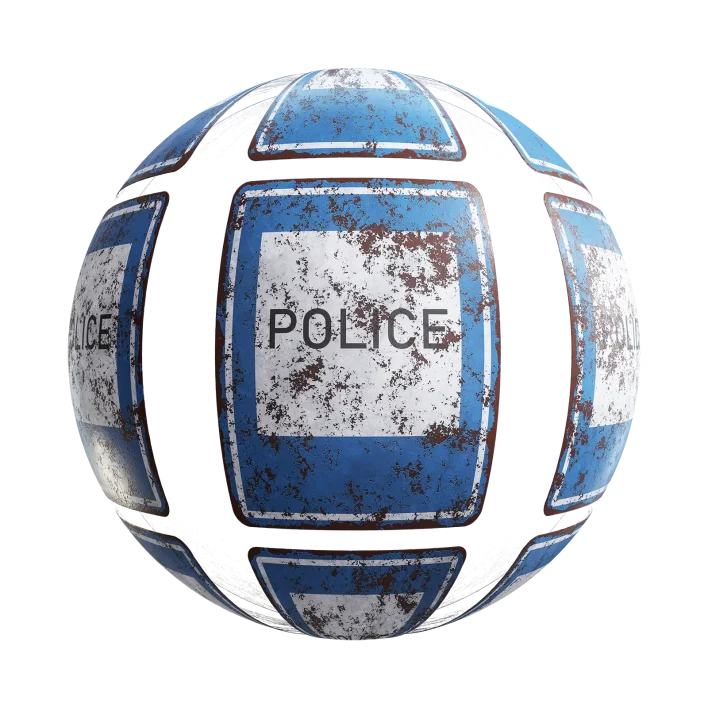 Damaged Police Info Sign 7689